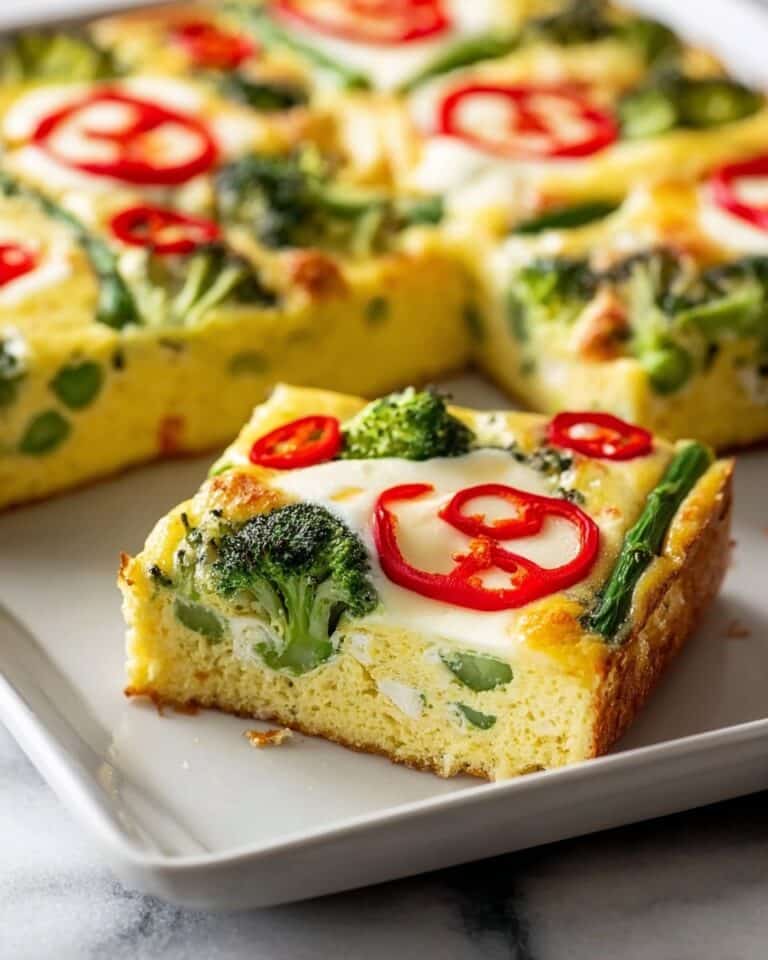 Sheet-Pan Broccoli and Kale Frittata with Pecorino Romano and Chili Crisp Recipe