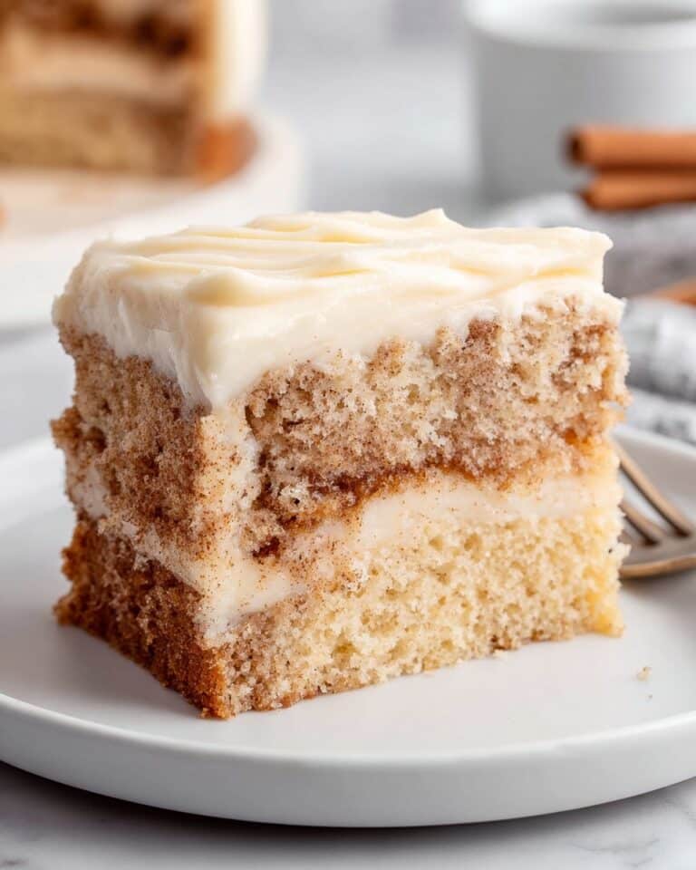 Cinnamon Roll Poke Cake Recipe