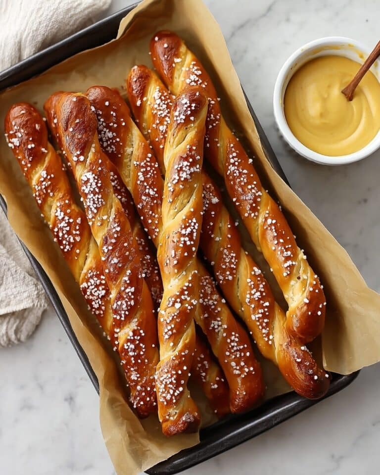 Homemade German Soft Pretzel Sticks Recipe
