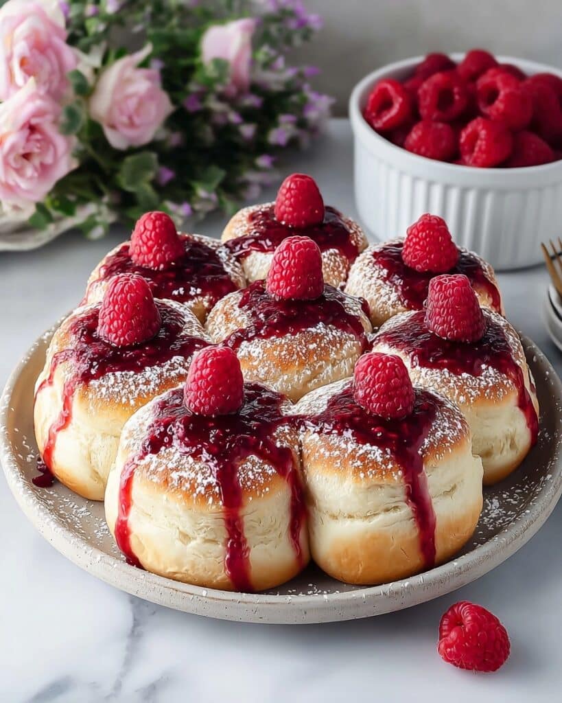 Irresistibly Soft Sweet Raspberry Buns to Brighten Your Day Recipe