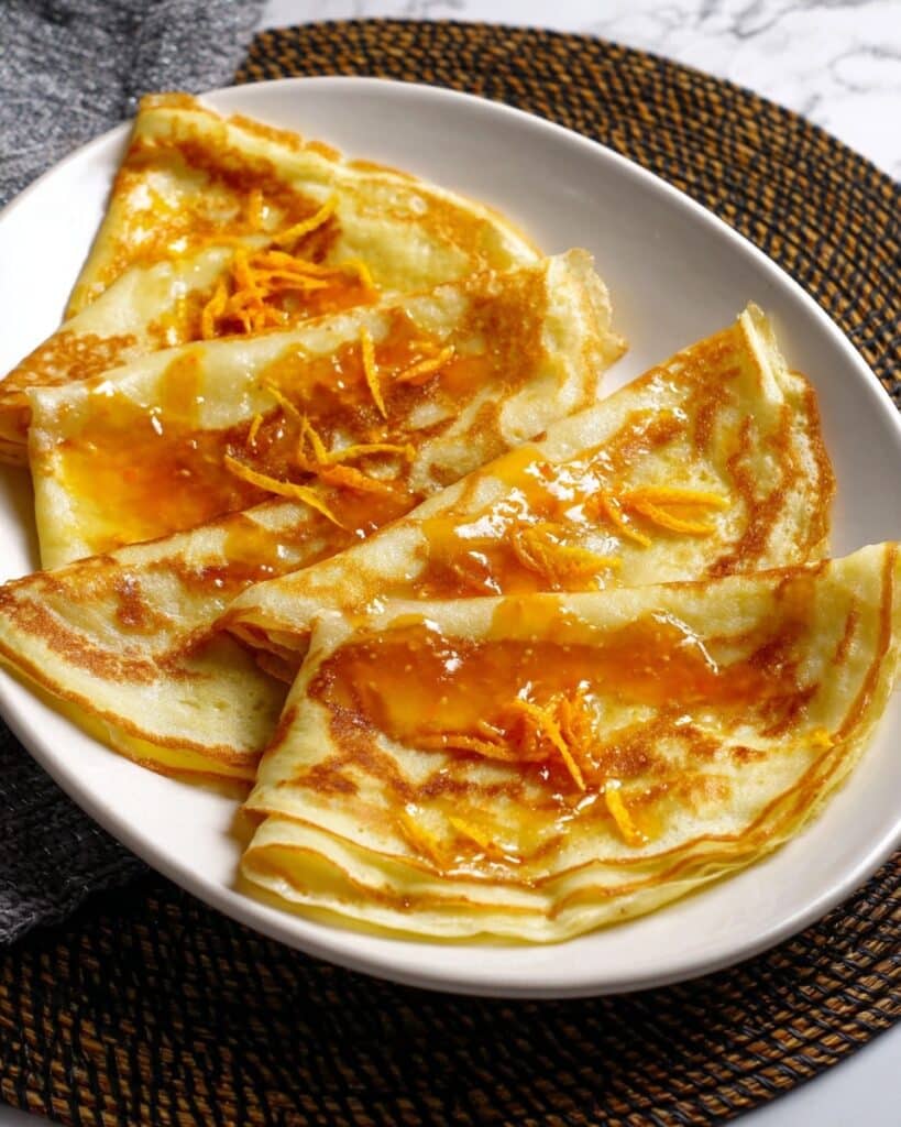 Homemade Crepes Suzette with Orange Sauce Recipe