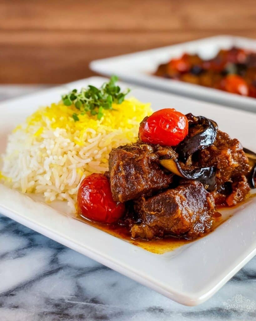 Khoresh Bademjan (Persian Eggplant Stew) Recipe