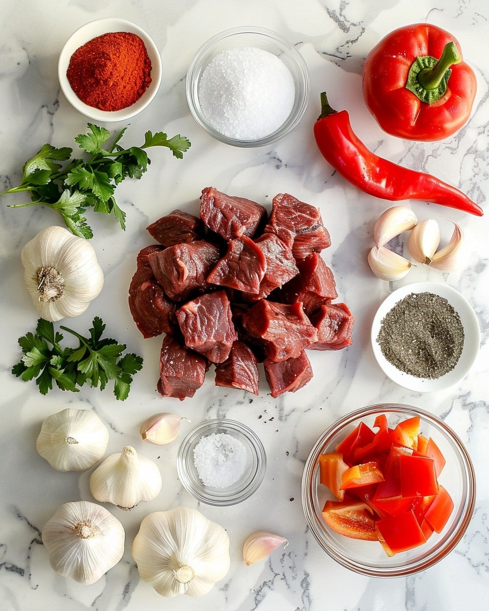Single white bowl with a generous serving of tender beef chunks coated in a rich, creamy, reddish-brown sauce, garnished with fresh green cilantro leaves, close-up angle capturing the thick texture of the sauce clinging to the meat, with a silver spoon lifting a portion to show the glossy, hearty interior, placed on a white marble surface with natural lighting, styled as a ready-to-eat plated serving from a food blog, photo taken with an iphone --ar 4:5 --v 7