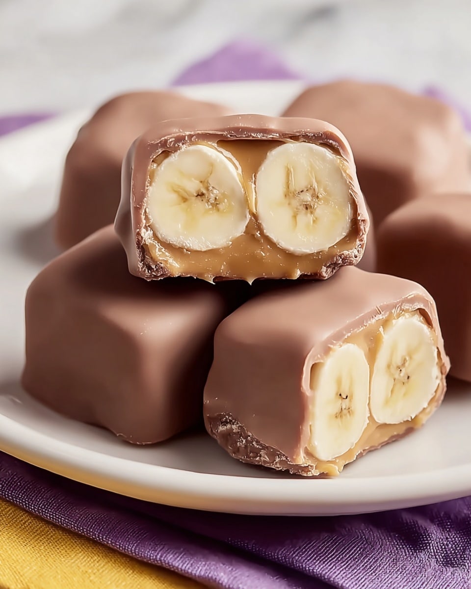 Healthy Banana Peanut Butter Snack with Chocolate Dipping Recipe - Recipe Image