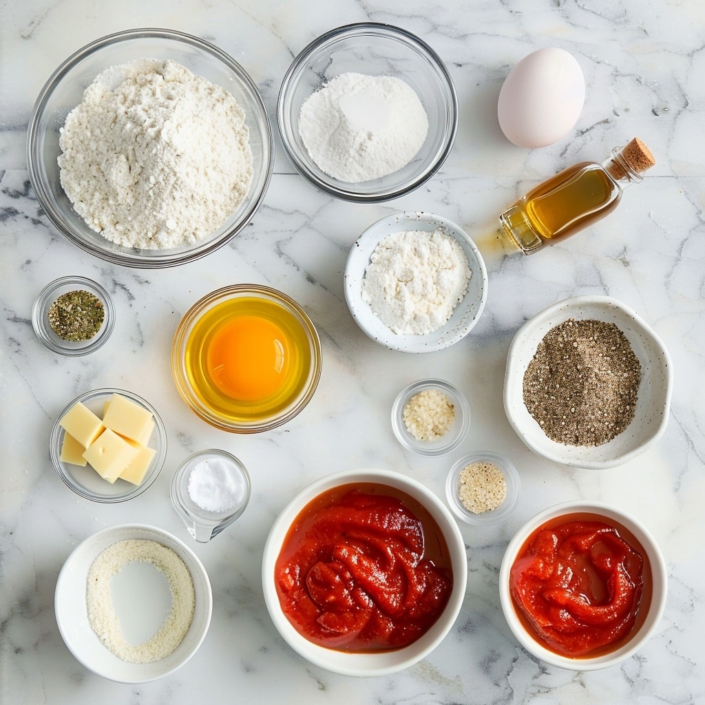 Three long, rectangular pieces of breadsticks covered with melted golden-brown cheese and sprinkled with finely chopped green herbs are placed on a white rectangular plate. The bread has a soft white inside visible from the side, and the top cheese layer is bubbly and toasted with small browned spots. In the background, blurred, there is a small white bowl filled with red sauce and two glasses with dark red drinks, all set on a white marbled surface. The scene is in soft natural light, showing the texture of the melted cheese clearly. Photo taken with an iphone --v 7
