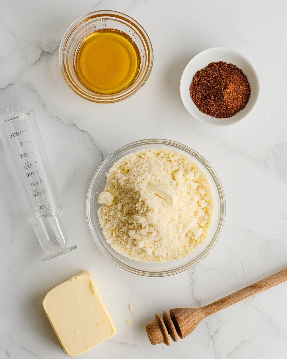 Single white plate showcasing one slice of Tamina, a dense semolina-based dessert with a golden-brown crumbly texture, decorated with visible layers of nutty filling inside, topped with toasted pine nuts and pumpkin seeds arranged delicately along the edges and on top, a caramel-like glaze accentuating the intricate almond and seed patterns, close-up angled shot revealing the rich, grainy interior, set on a white marble background with soft natural lighting, styled as a refined individual serving from a food blog, photo taken with an iphone --ar 4:5 --v 7