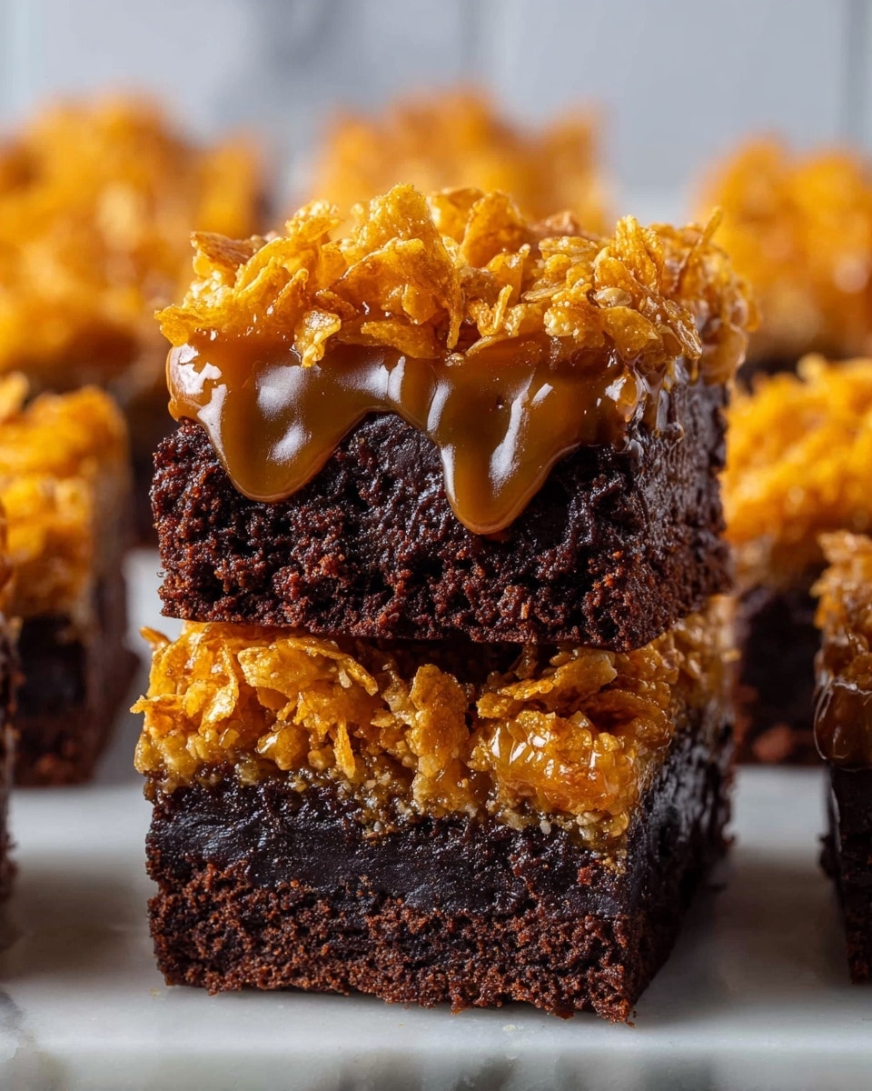 Caramel Crunch Brownies Recipe - Recipe Image
