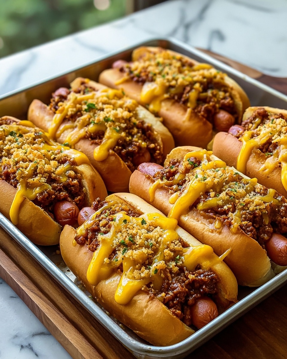 Mini Chili Cheese Dog Sliders Recipe - Recipe Image