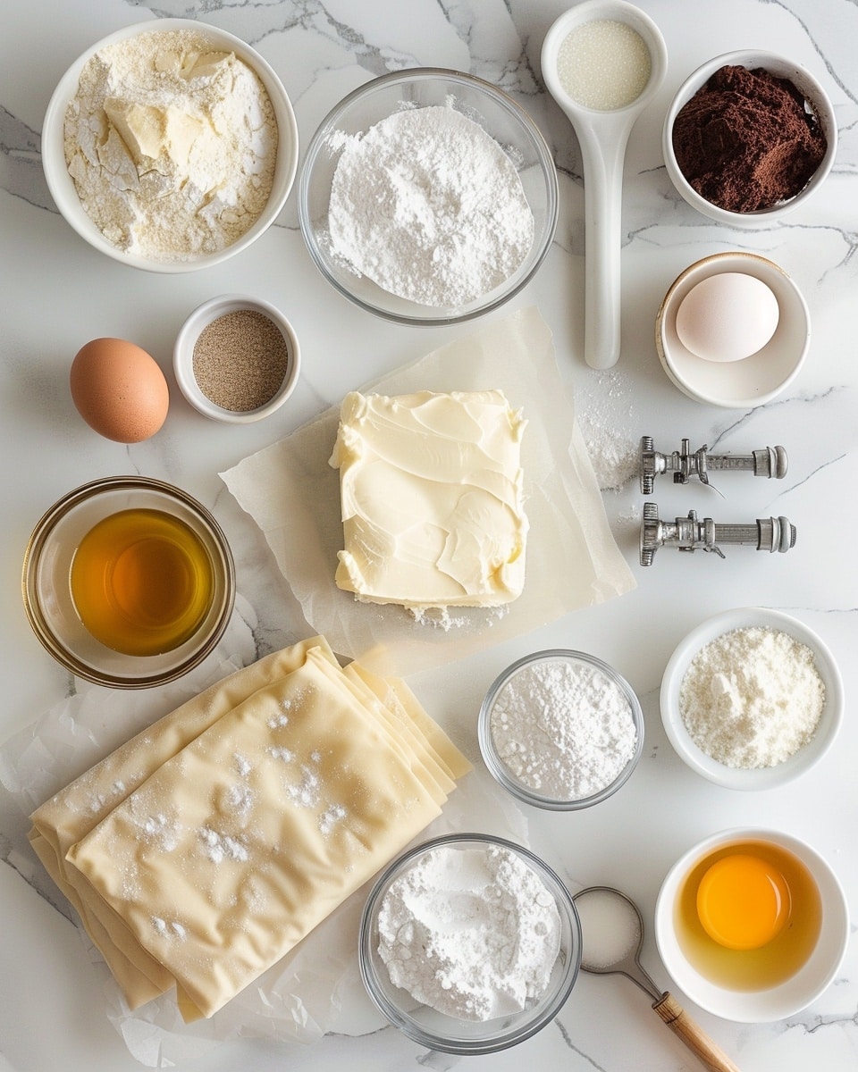Single white plate showcasing one square pastry puff with golden-brown, flaky layers, filled with a creamy, smooth custard that slightly overflows from the center, close-up angle emphasizing the delicate, crisp texture of the puff pastry and the rich, glossy filling, placed on a white marble surface with natural lighting, styled as a ready-to-eat plated serving photo taken with an iphone --ar 4:5 --v 7