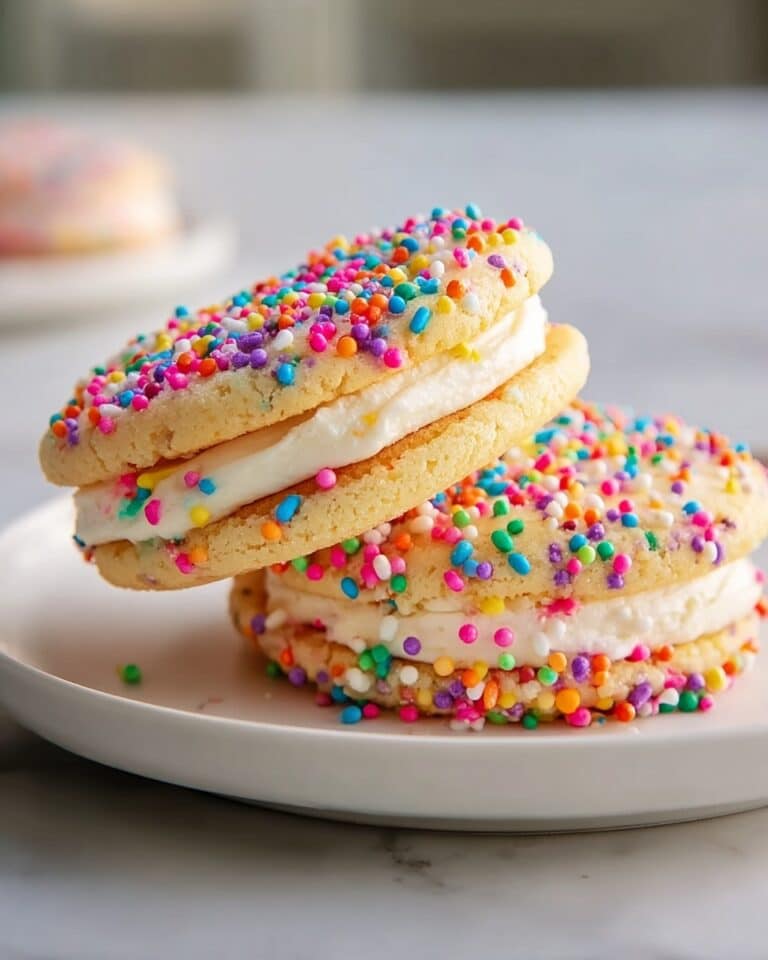 Funfetti Shortbread Sandwich Cookies with Frosting Recipe