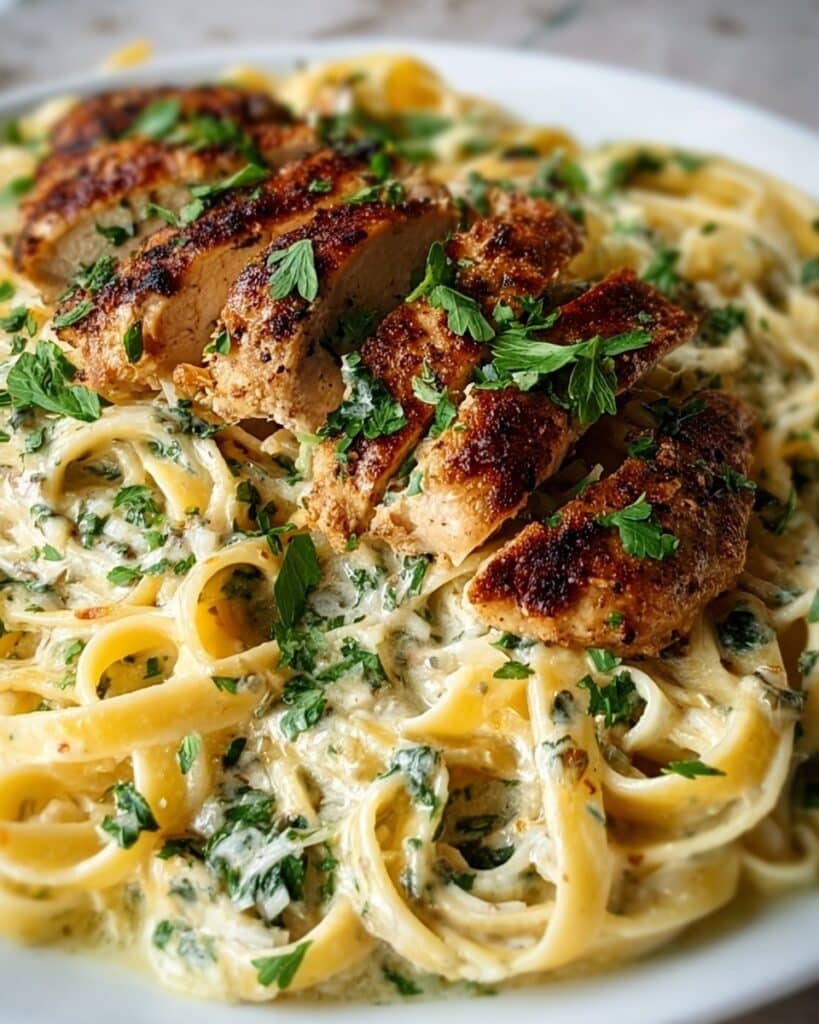 Cajun Chicken and Garlic Parmesan Linguine Recipe