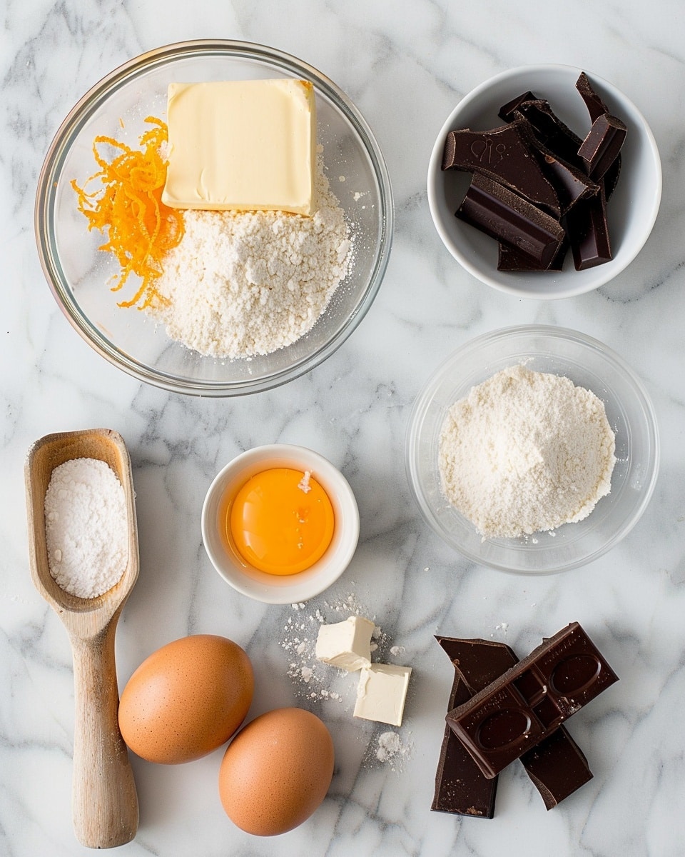Single white plate with one round, thick orange-flavored shortbread cookie broken in half to reveal the crumbly, buttery interior texture, close-up angled shot emphasizing the golden edges and soft crumb, a small slice of fresh orange placed beside the cookie half for garnish, all set on a white marble surface with natural lighting, styled as a delicate individual serving from a food blog, photo taken with an iphone --ar 4:5 --v 7
