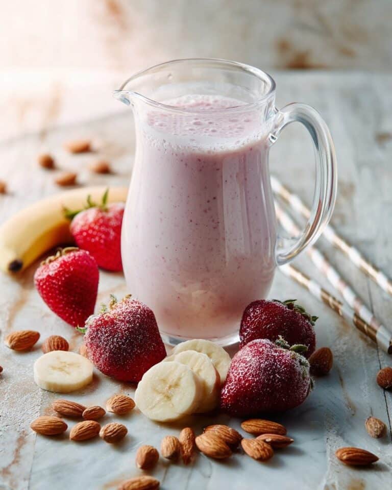 Almond Milk & Berry Smoothie with Banana, Mango, and Blueberry Recipe