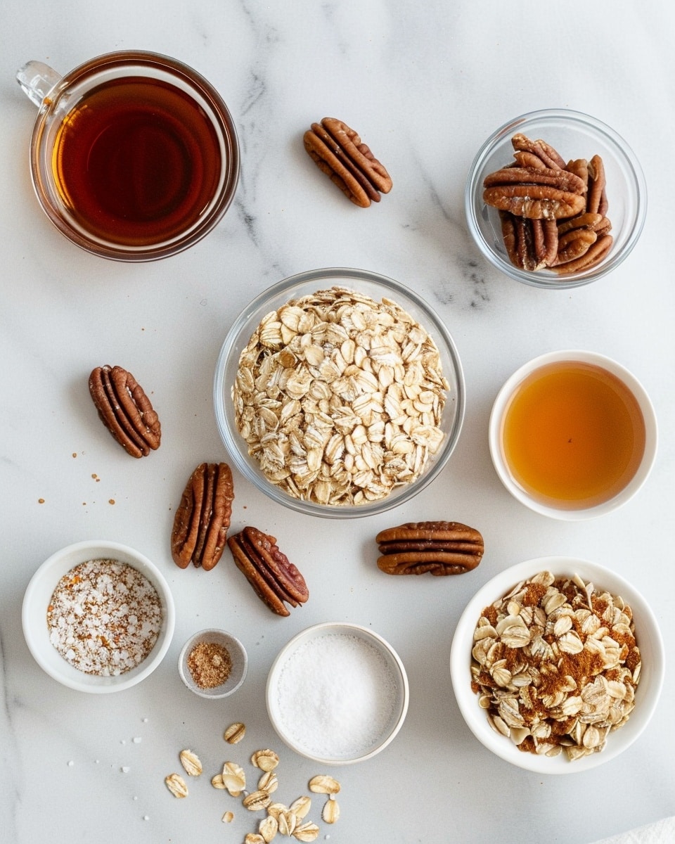 Single white plate showing one pecan ball coated in glossy glaze, topped with a whole toasted pecan half and sprinkled with finely chopped nuts, close-up angled view revealing the textured nutty interior and sticky sweetness, natural light highlighting the shine and rich brown tones, placed on white marble surface, intimate plated serving photo taken with an iphone --ar 4:5 --v 7