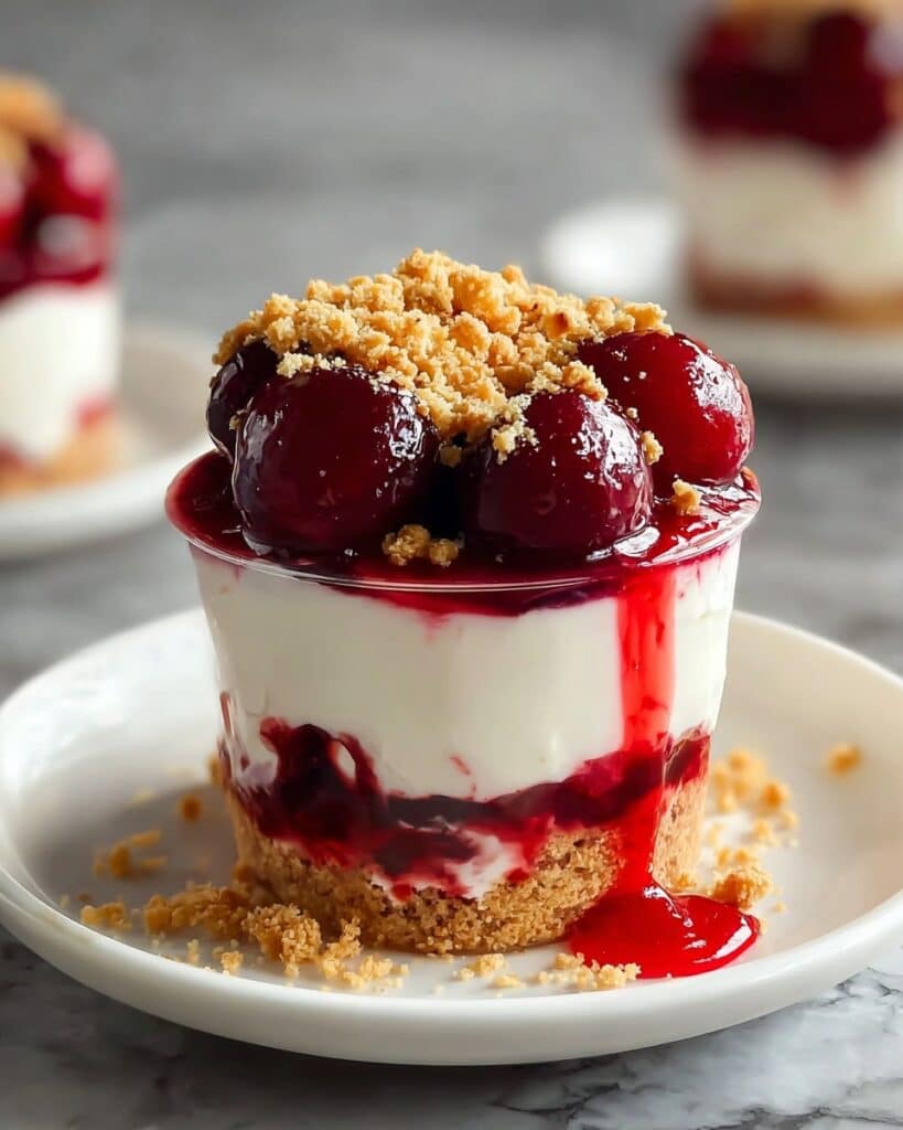 No-Bake Cheesecake Parfaits with Cherry Pie Filling Recipe