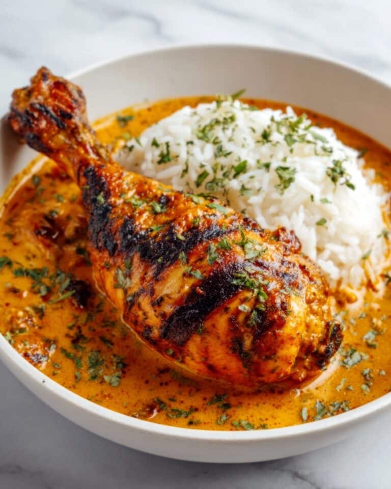Creamy Paprika Chicken Drumsticks with Steamed Rice Recipe