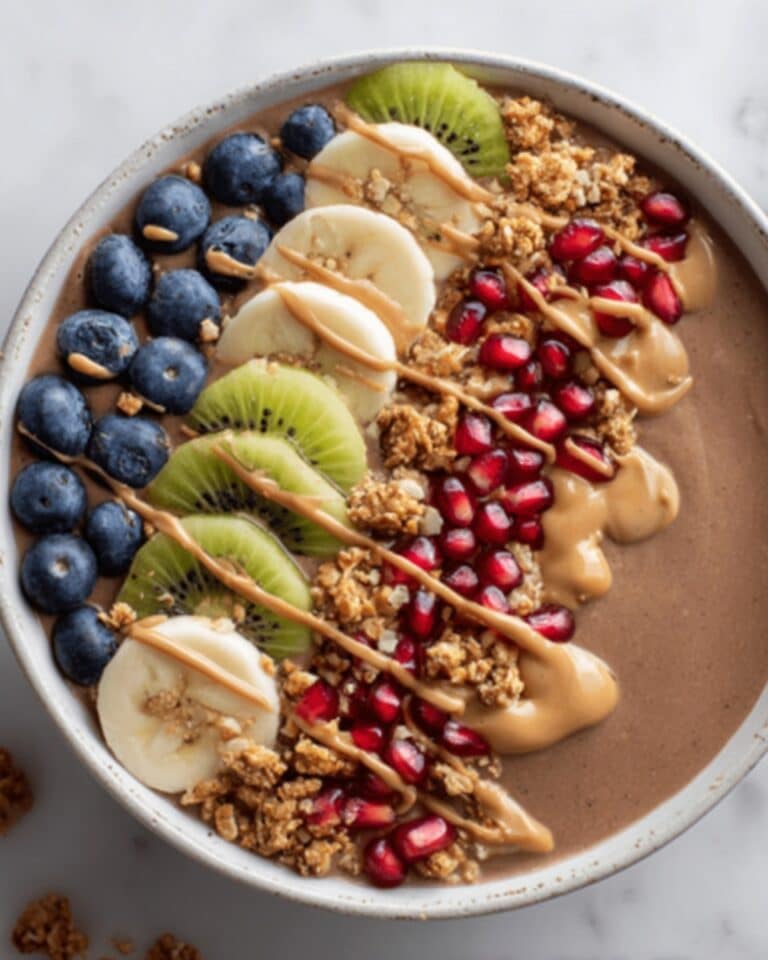 Chocolate Yogurt Parfait with Fruits, Granola, and Peanut Butter Recipe