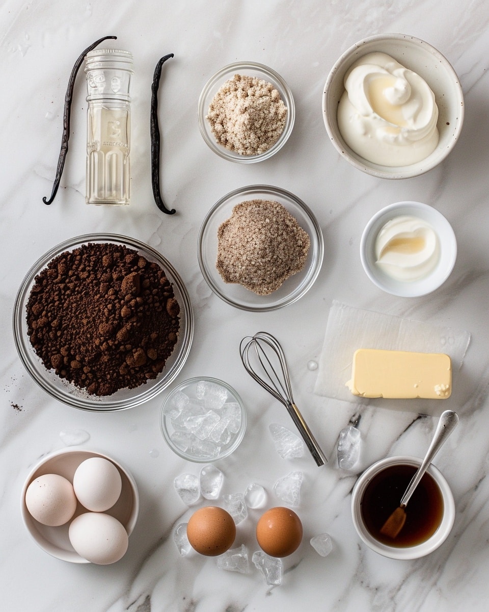 Single clear glass filled with a layered iced coffee drink, showing a smooth gradient from rich dark espresso at the bottom to creamy milk on top, with visible ice cubes floating throughout, condensation droplets on the glass surface, a slender straw inserted near the top, all placed on a white marble surface with soft natural lighting, styled as a refreshing single serving ready to enjoy, photo taken with an iphone --ar 4:5 --v 7