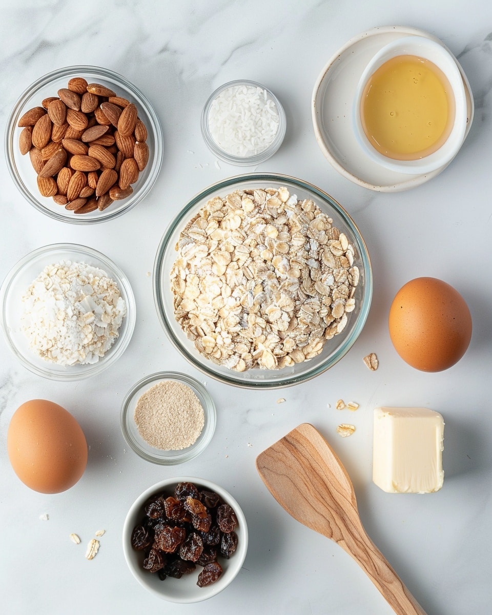 Single white bowl filled with a close-up serving of crunchy granola clusters studded with toasted pecans and rolled oats, accented by fresh blueberries, showcasing the varied textures and golden-brown color of the granola, natural light highlighting the nutty and oat details, placed on a white marble surface, styled food blog intimate shot photo taken with an iphone --ar 4:5 --v 7