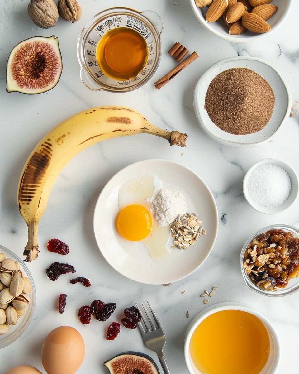 Single white plate displaying one thick, rectangular homemade granola bar slice stacked with visible texture of oats, chopped nuts including almonds, seeds, and dried fruit embedded inside, close-up angled shot revealing the dense, chewy interior layers and details of crunchy whole almonds on top, all placed on a white marble surface with natural lighting, styled as a ready-to-eat healthy snack, photo taken with an iphone --ar 4:5 --v 7