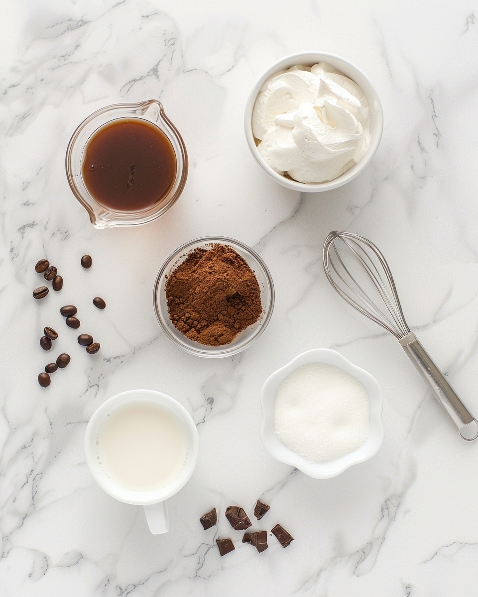 A single clear glass mug placed on a white plate on white marble surface, filled with a creamy frothy coffee topped with a generous swirl of whipped cream dusted with cocoa powder, close-up angled shot revealing the layers of rich coffee beneath the foam, some coffee froth gently sliding down the glass inside, natural light highlighting the smooth texture and subtle coffee bean and cinnamon stick accents beside the plate, styled like a cozy warm café treat, photo taken with an iphone --ar 4:5 --v 7