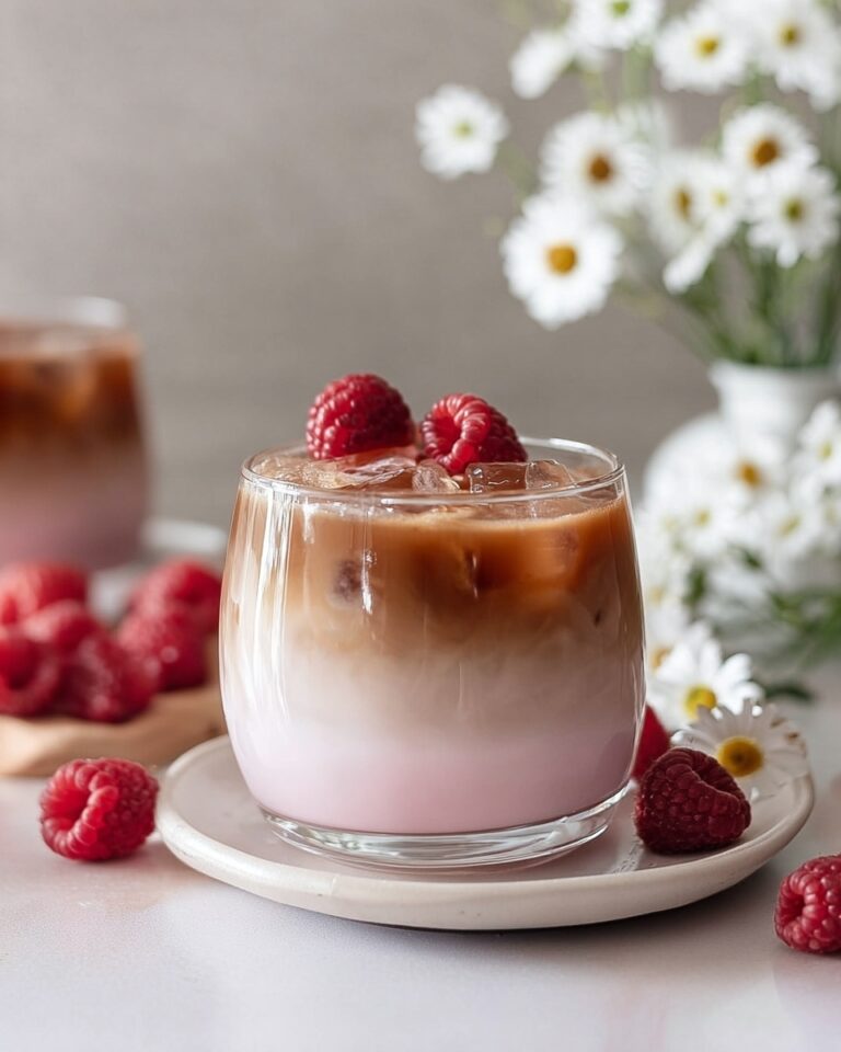 Pink Velvet Macchiato with Raspberry Milk, Cocoa, and Cake Batter Recipe