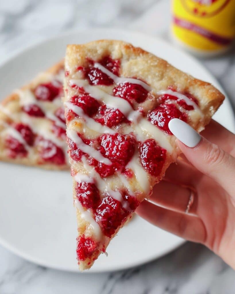 Gluten-Free Raspberry Crumble Dessert Pizza Recipe