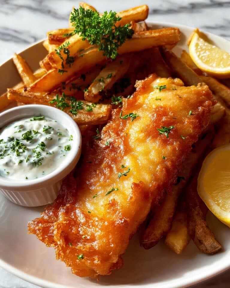 Crispy Battered Fish and Chips (Pub-Style Recipe) Recipe