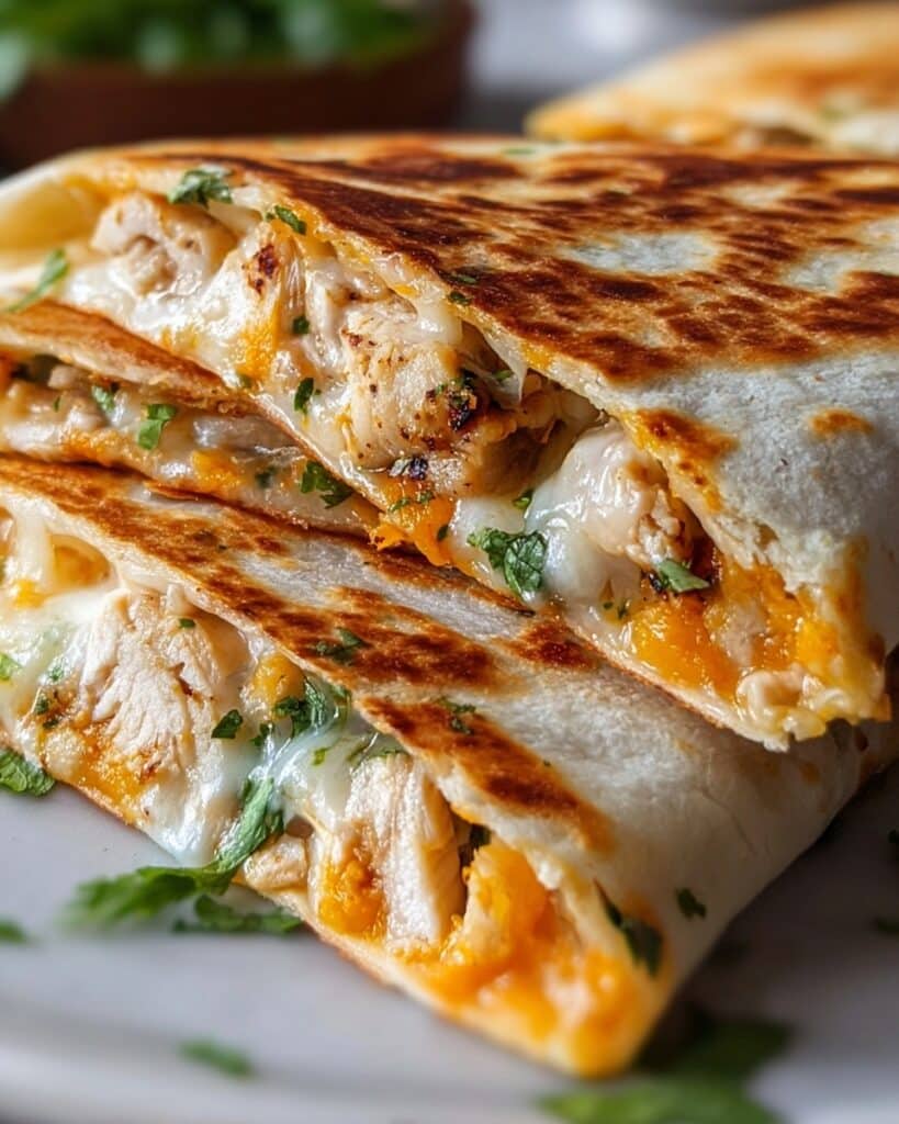 Cheesy Garlic Chicken Wraps Recipe