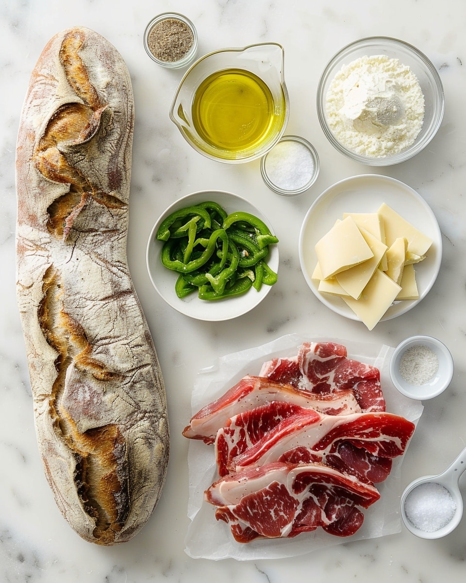 Single white plate with one half of a toasted baguette topped with melted cheese and shredded beef, close-up angled view highlighting the gooey melted cheese stretching over the tender, juicy beef, sprinkled with finely chopped fresh herbs, juicy textures and layers of meat visible beneath the cheese, served on a white marble surface with natural lighting, styled like a food blog individual serving photo taken with an iphone --ar 4:5 --v 7