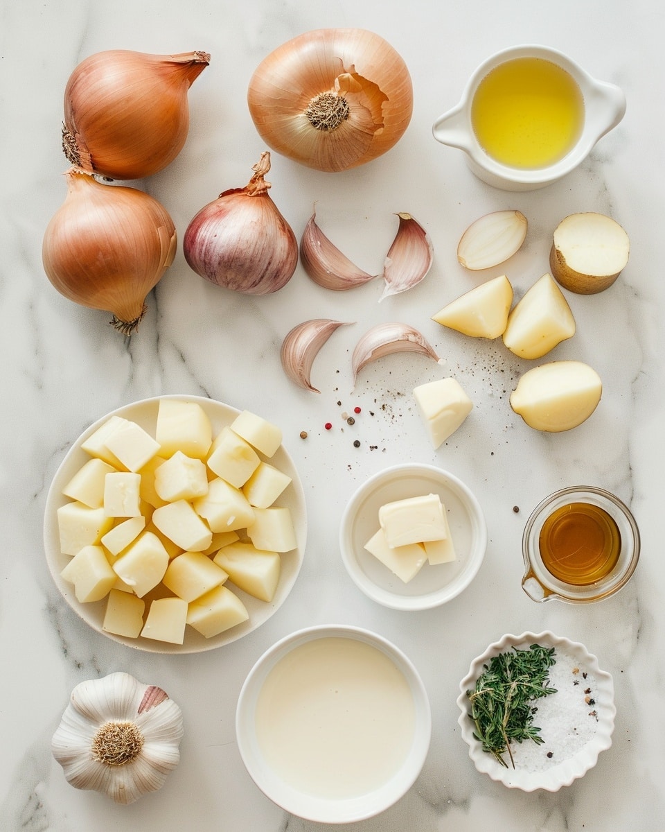 Single white bowl with a close-up view of a creamy cauliflower soup portion, topped with golden brown croutons, finely grated cheese, and freshly ground black pepper, showcasing the smooth texture of the soup and the crispy details of the croutons, placed on a white marble surface with natural lighting, styled as an intimate plated serving photo taken with an iphone --ar 4:5 --v 7