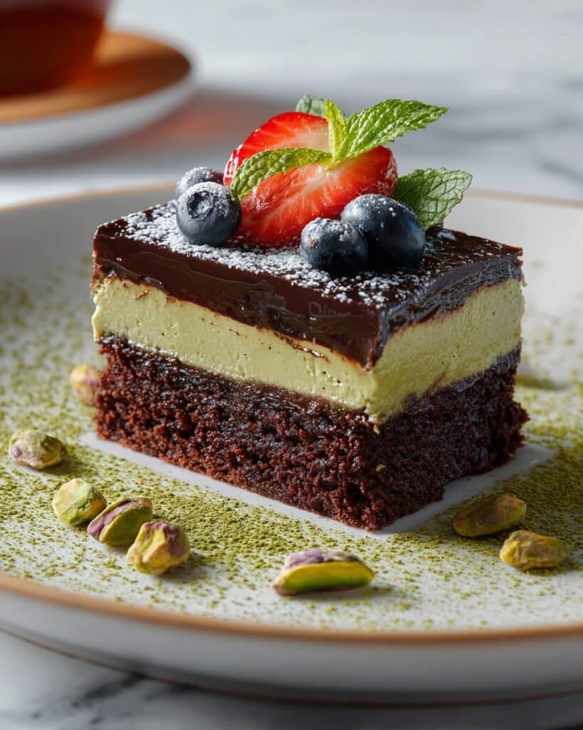 Dubai Cardamom Chocolate Brownie with Dates and Pistachios Recipe