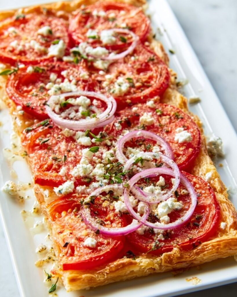 Tomato Tart with Feta and Basil Recipe
