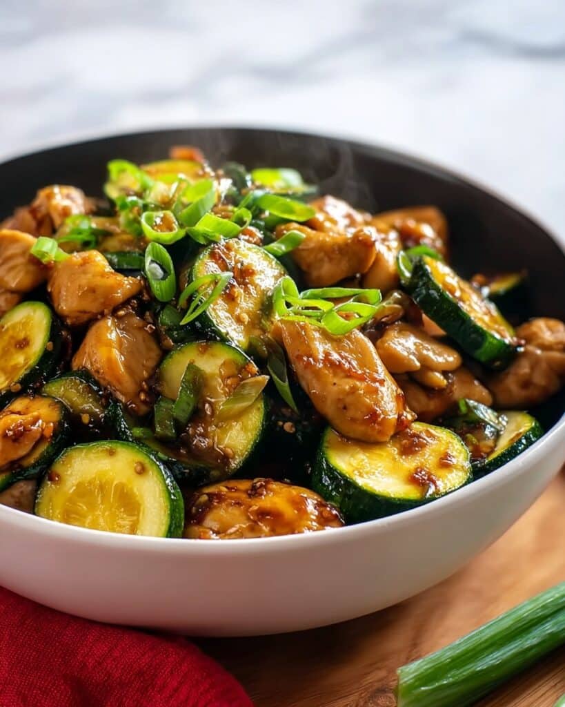 Asian Chicken Zucchini Stir Fry Recipe