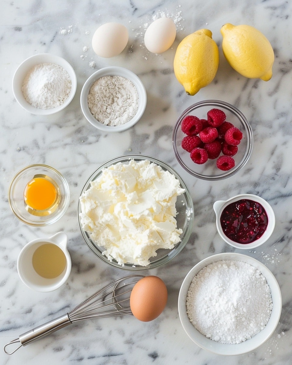 Single white plate holding one golden-brown raspberry pinwheel pastry with flaky layers folding delicately around a filling of bright red raspberries and creamy custard, close-up angled shot revealing the crispy texture of the puff pastry and the glossy, juicy interior of the fruit, placed on a white marble surface with natural lighting highlighting the warm tones, styled like a food blog serving, photo taken with an iphone --ar 4:5 --v 7
