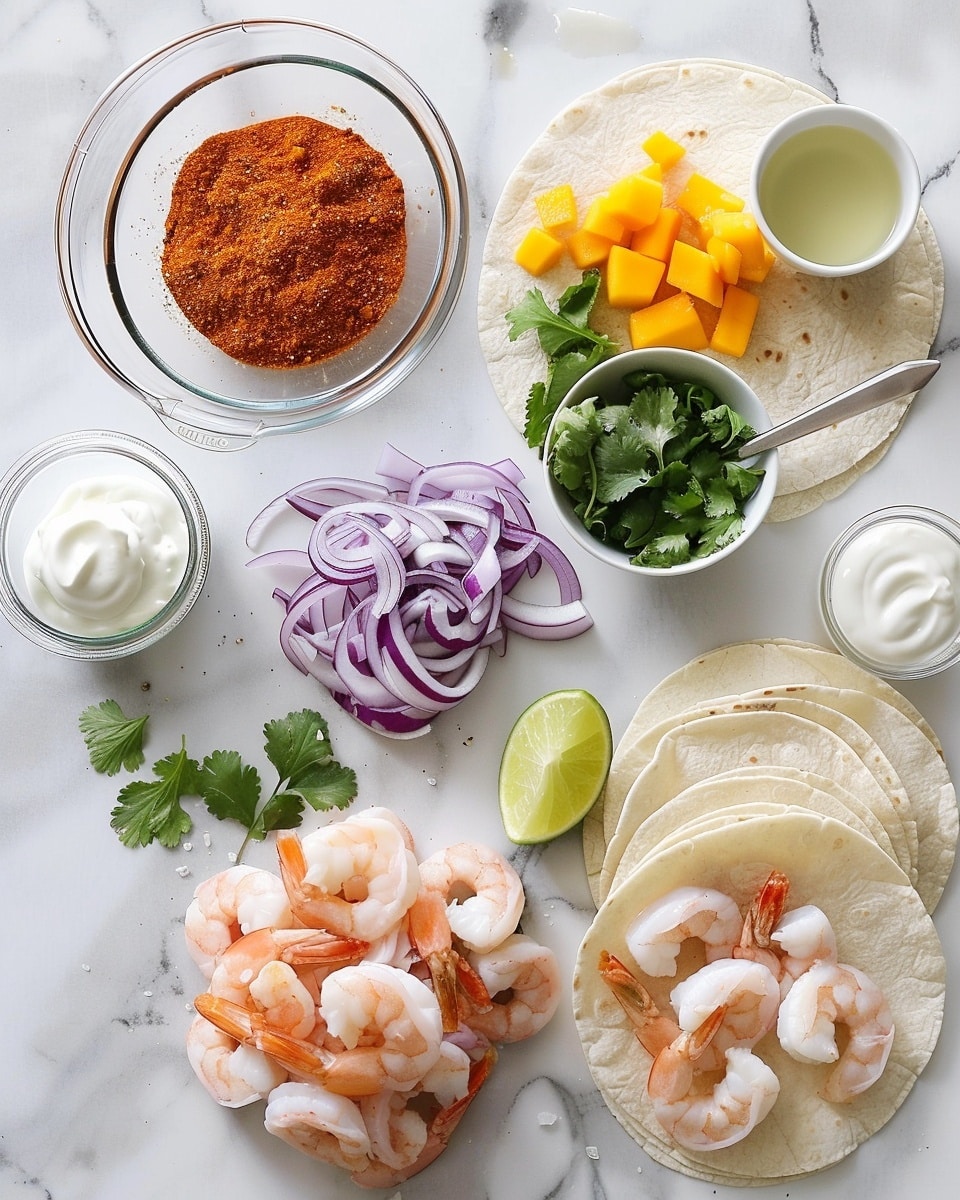 Single white plate with one grilled shrimp taco served in a charred soft corn tortilla, close-up and angled to reveal the juicy, seasoned shrimp atop creamy coleslaw featuring shredded purple cabbage, carrot, and fresh green herbs, highlighting the contrast of textures and colors, all placed on a white marble surface under natural light, styled as an individual plated serving ready to eat, photo taken with an iphone --ar 4:5 --v 7