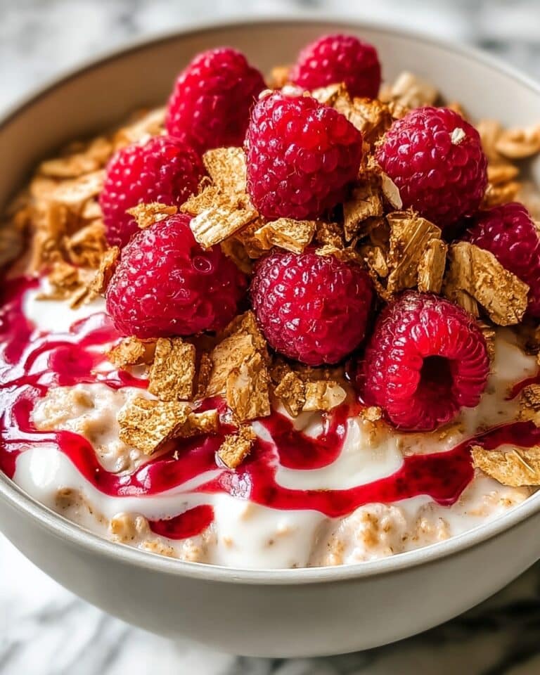 Raspberry & Biscoff Overnight Oats Recipe