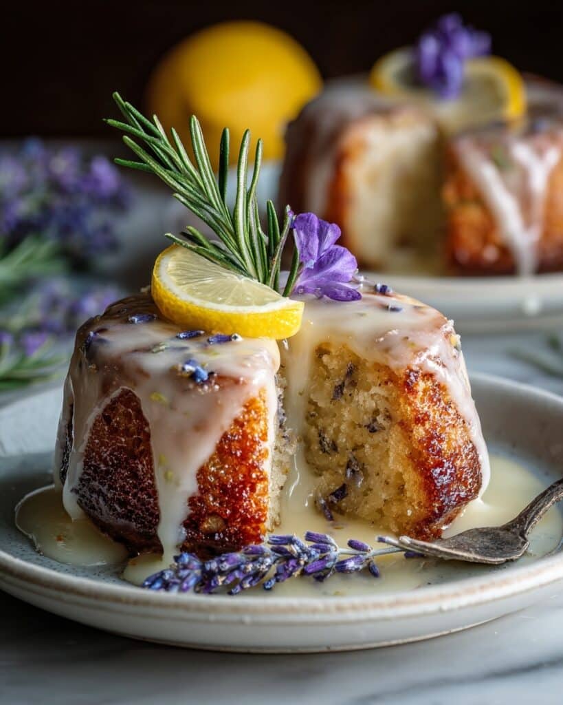 Mini Lemon Cakes with Lavender Glaze Recipe