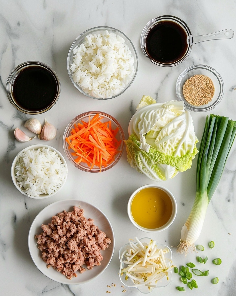 Single white plate with a plated portion of stir-fried ground meat and shredded cabbage stir-fry, featuring tender cooked ground meat, thinly sliced sautéed cabbage, julienned carrots, and chopped green onions, close-up angled view highlighting the mix of textures and light seasoning with visible sesame seeds, resting on a white marble surface with natural lighting, styled as a ready-to-eat serving from a food blog, photo taken with an iphone --ar 4:5 --v 7