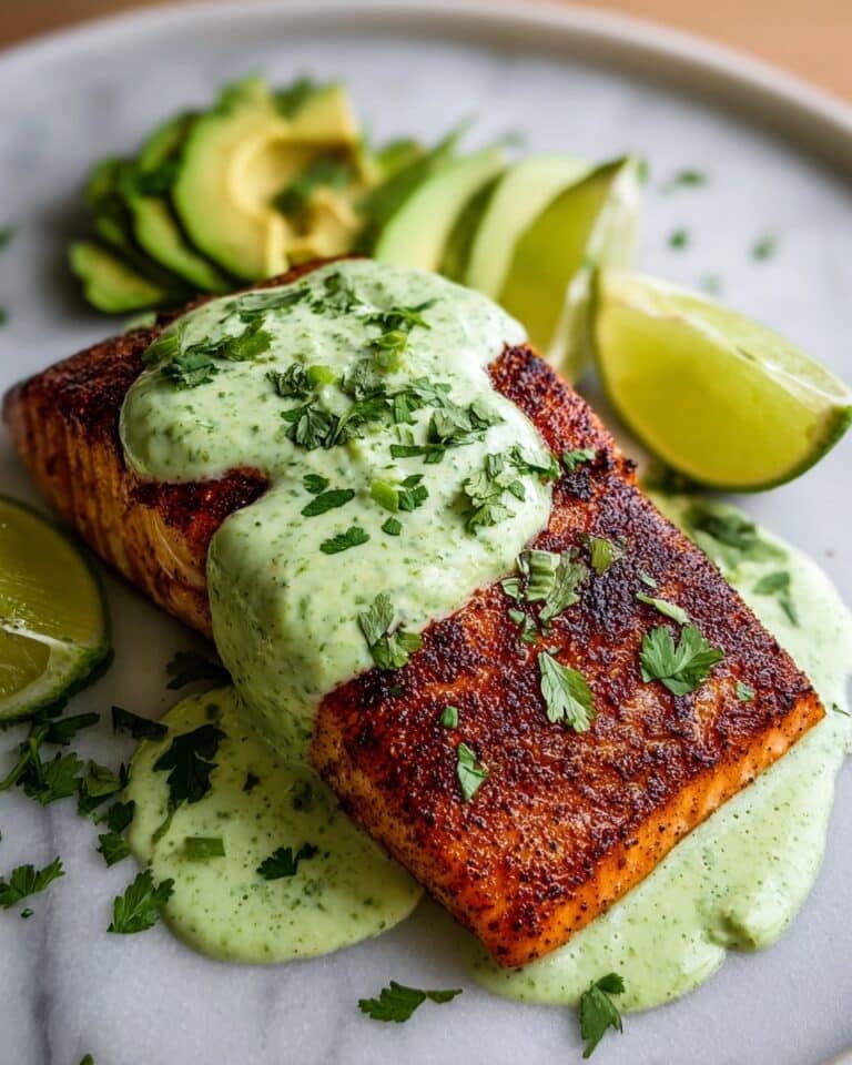 Baked Cajun Salmon With Avocado Lime Sauce Recipe