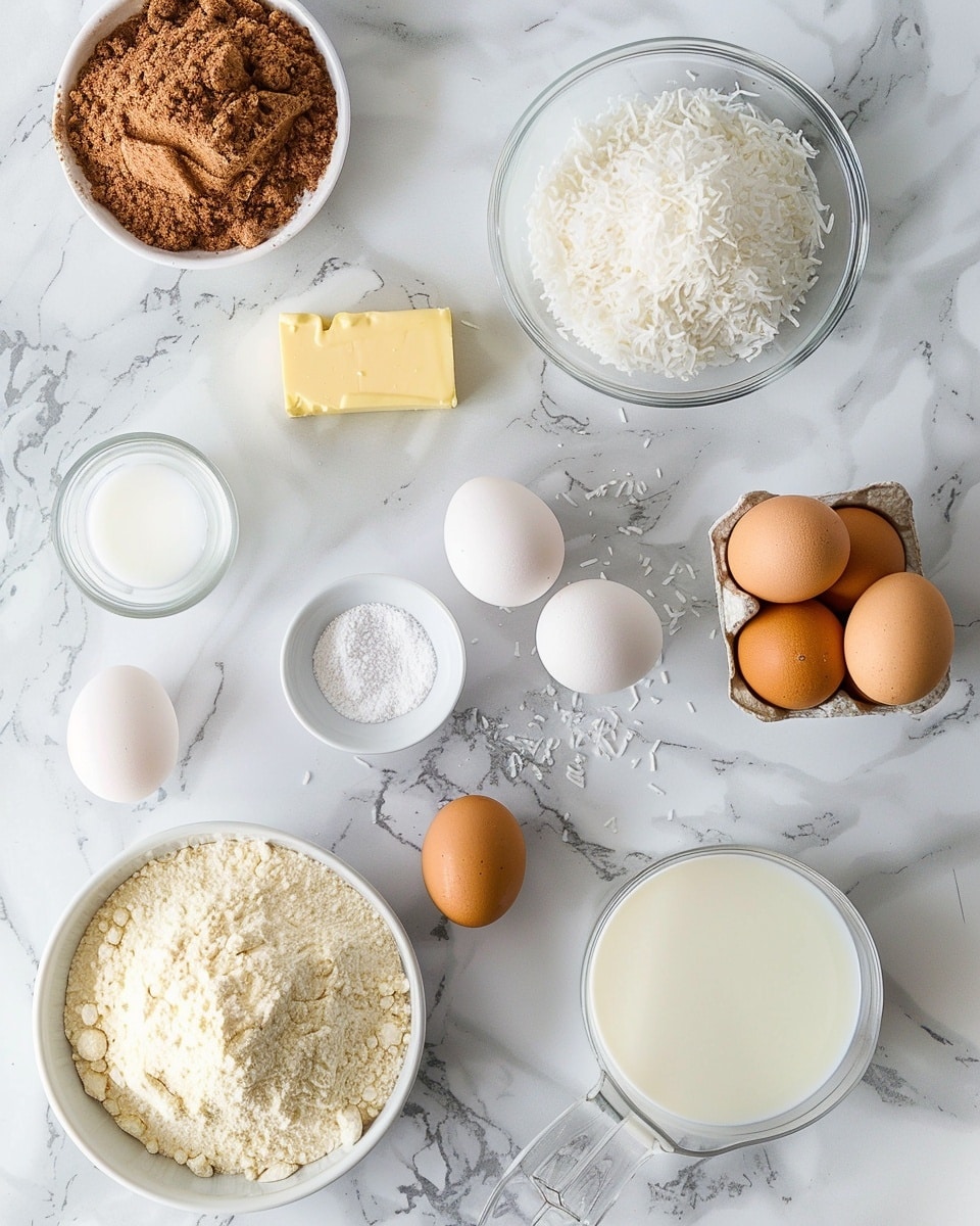 Single white plate holding one moist coconut muffin, the top generously sprinkled with toasted shredded coconut, showing a golden brown crust with a soft, tender interior visible from a slight side angle, textured crumb revealing moistness and coconut flakes throughout, natural lighting highlighting the fluffy layers, white marble surface background, styled close-up food blog serving photo taken with an iphone --ar 4:5 --v 7