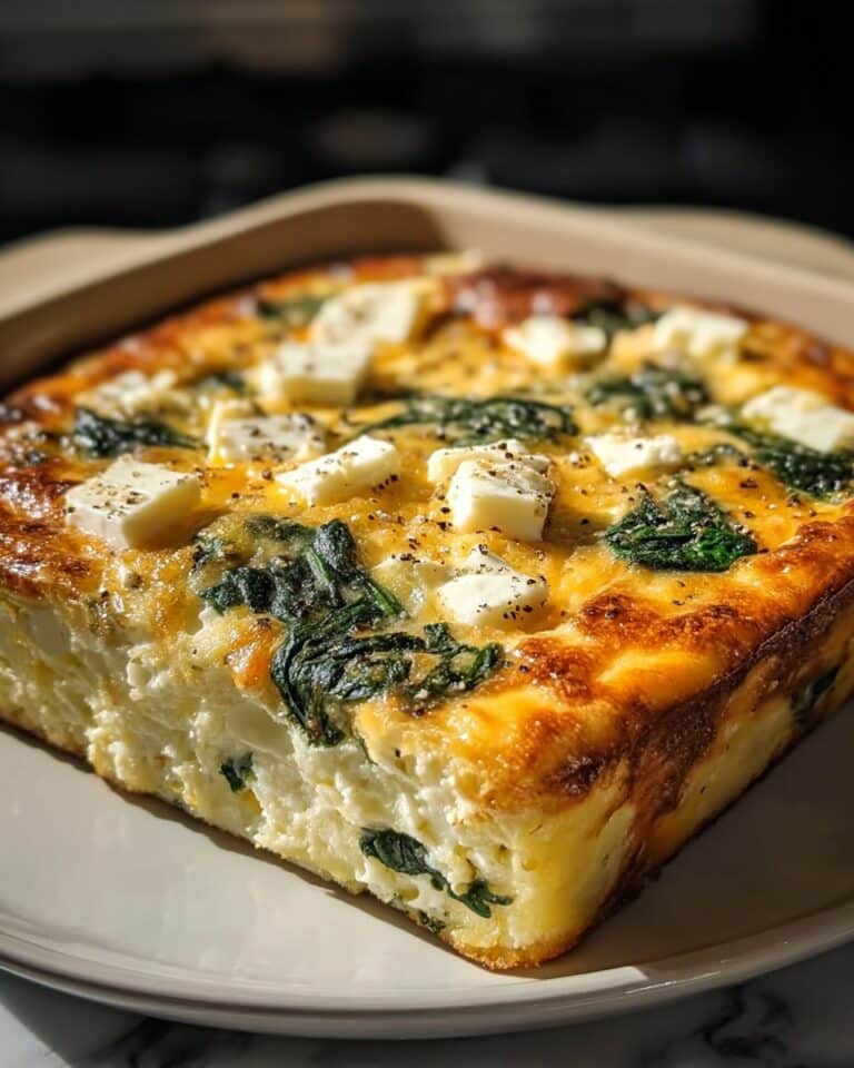 Easy Gluten-Free Spinach Feta Egg Bake Recipe