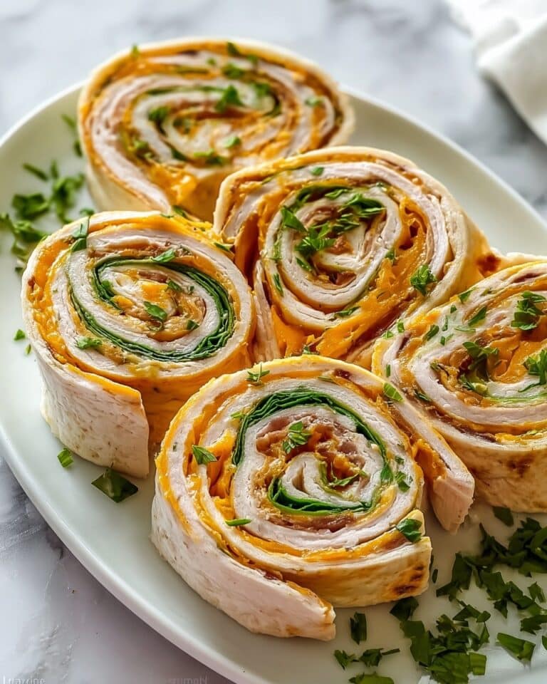 Delicious Chicken Cheddar Pinwheel Sandwiches in 10 Minutes Recipe