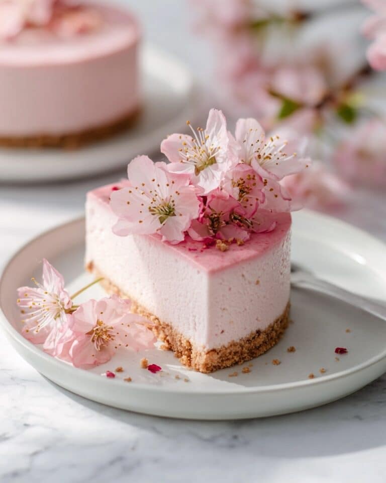 Cherry Blossom Japanese Sakura Cheesecake Recipe