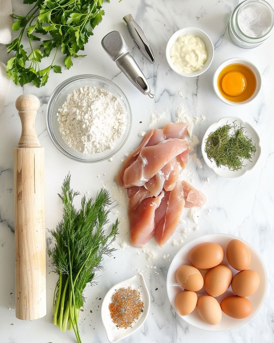 Single white plate with a generous serving of golden, crispy chicken tenders showcasing the crunchy textured coating and tender white meat interior, artfully arranged alongside thick, ridged potato chips sprinkled with fresh chopped parsley, a lemon wedge placed on the side for zest, accompanied by small white ramekins of creamy mustard and tangy red dipping sauces in the background, shot in natural light on a white marble surface, close-up angled view emphasizing the crunchy layers and juicy inside, styled like a food blog individual portion ready to eat, photo taken with an iphone --ar 4:5 --v 7