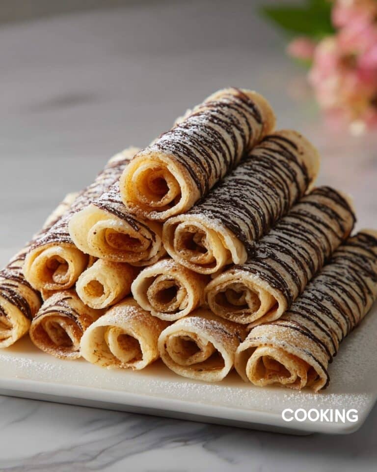 Fluffiest Ever Super Soft Pancakes with Chocolate Hazelnut Spread and Biscuit Filling Recipe