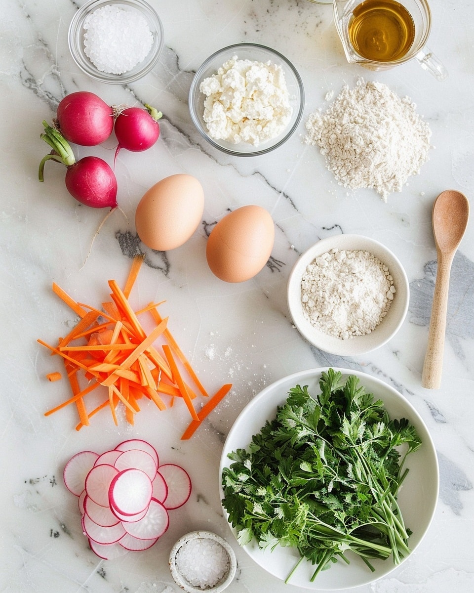 Single white plate featuring one golden, fluffy half-moon-shaped vegetable pancake, with a visible cross-section showing tender shredded carrots and green scallion pieces embedded in the soft, airy batter, close-up angled shot highlighting the crispy edges and moist interior texture, resting on a white marble surface illuminated by natural light, styled as a perfect individual portion ready to eat, photo taken with an iphone --ar 4:5 --v 7