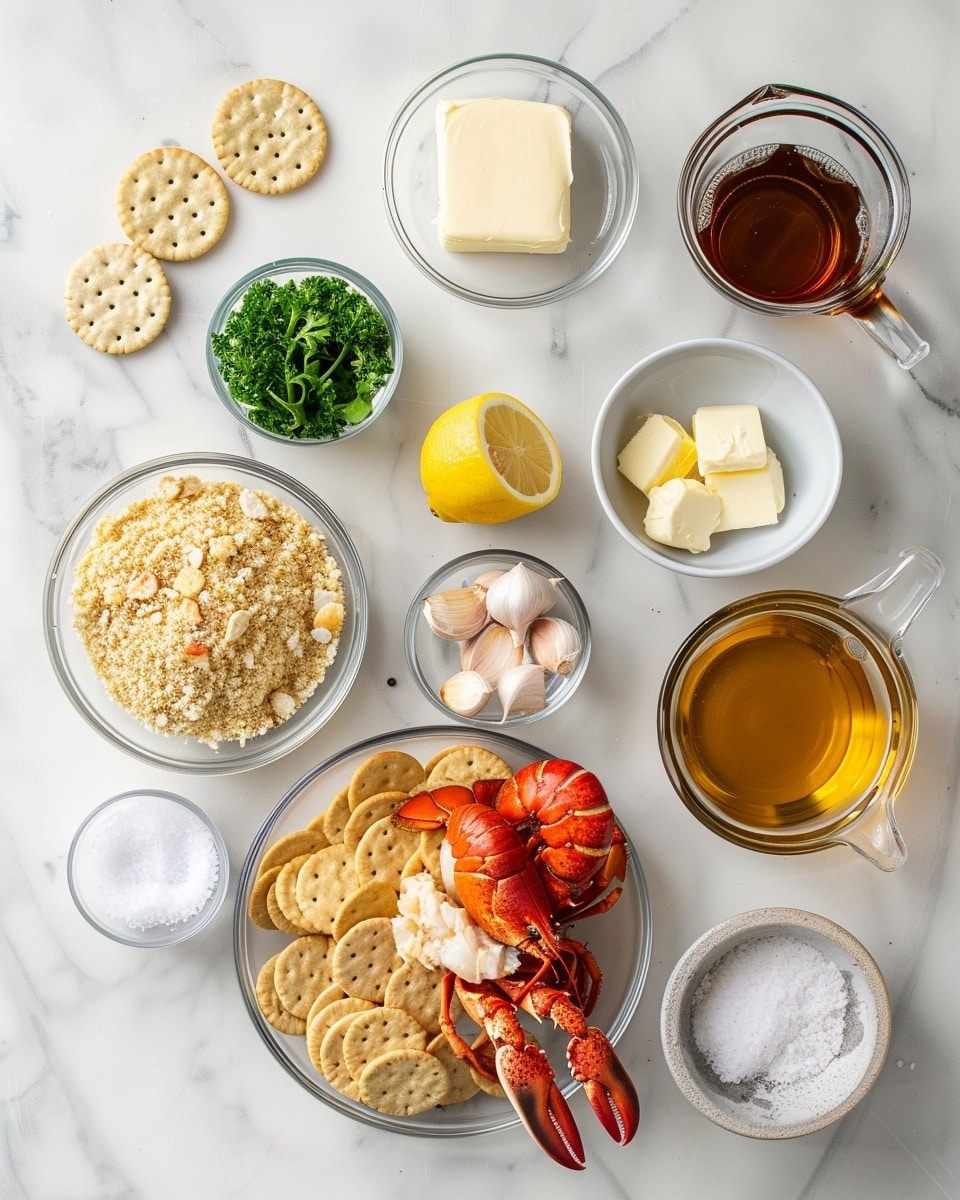 Single white plate with one plated portion of lobster macaroni and cheese, showcasing a lobster tail section nestled in creamy, cheesy pasta with a golden toasted breadcrumb crust sprinkled with fresh green herbs, close-up angled view emphasizing the rich, cheesy interior layers and tender lobster meat, set on a white marble surface with natural lighting, styled like a food blog serving ready to eat, photo taken with an iphone --ar 4:5 --v 7