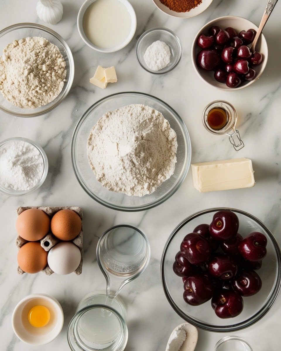 Single white plate with a neatly stacked slice of cherry oat bar showing distinct layers: a golden, flaky oat crust on the bottom, a thick, glistening cherry filling bursting with whole cherries in the center, and a crumbly oat topping sprinkled with coarse oats on top, close-up angled shot highlighting the juicy interior and textured oat layers, natural light illuminating the rich red filling, placed on a white marble surface, styled as a ready-to-eat dessert portion, photo taken with an iphone --ar 4:5 --v 7