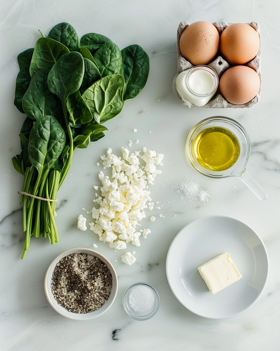 Single white plate with one generous slice of spinach and feta quiche, the angled cross-section reveals a firm yet creamy egg custard interior studded with vibrant green spinach leaves and golden-browned feta cheese cubes, flaky golden crust edges framing the slice, sprinkled with freshly ground black pepper and flaky sea salt, placed on white marble surface with natural daylight highlighting the layers, styled like a food blog serving, photo taken with an iphone --ar 4:5 --v 7